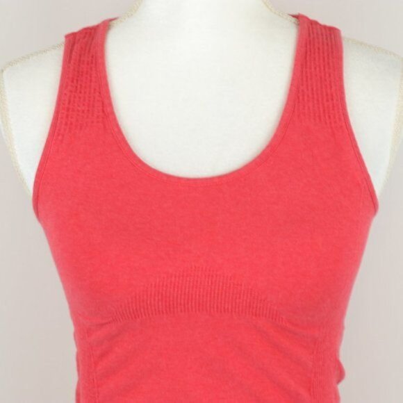 Athleta Speedlight Women's XS Red Scoop Neck Ruched Athletic Tank Top - Picture 2 of 6